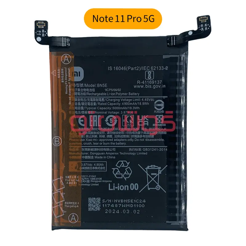 note 11 pro-01 باتری شیائومی Redmi Note 11 Pro 5G (BN5E) - Image 1